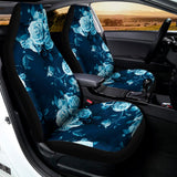Blue Rose Floral Flower Pattern Print Universal Fit Car Seat Covers 102422