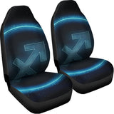 Blue Sagittarius Zodiac Sign Print Universal Fit Car Seat Covers 102422