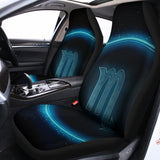 Blue Scorpio Zodiac Sign Print Universal Fit Car Seat Covers 102422