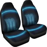 Blue Scorpio Zodiac Sign Print Universal Fit Car Seat Covers 102422