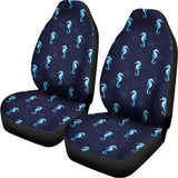Blue Seahorse Pattern Print Universal Fit Car Seat Covers 102422