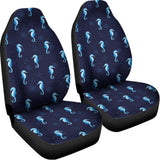 Blue Seahorse Pattern Print Universal Fit Car Seat Covers 102422