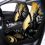 Blue Sky And Golden Sun Samurai Print Universal Fit Car Seat Covers 102422