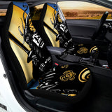 Blue Sky And Golden Sun Samurai Print Universal Fit Car Seat Covers 102422