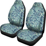 Blue Sky Paisley Bohemian Pattern Print Universal Fit Car Seat Covers 102422