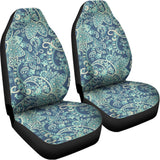 Blue Sky Paisley Bohemian Pattern Print Universal Fit Car Seat Covers 102422