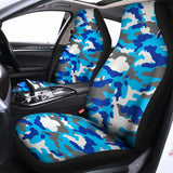 Blue Snow Camouflage Print Universal Fit Car Seat Covers 102422