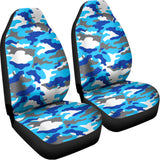 Blue Snow Camouflage Print Universal Fit Car Seat Covers 102422