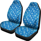 Blue Snowflake Pattern Print Universal Fit Car Seat Covers 102422