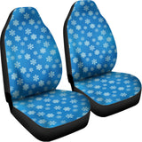 Blue Snowflake Pattern Print Universal Fit Car Seat Covers 102422