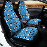Blue Soccer Ball Pattern Print Universal Fit Car Seat Covers 102422