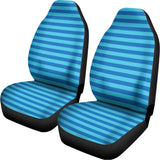 Blue Striped Pattern Print Universal Fit Car Seat Covers 102422
