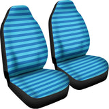 Blue Striped Pattern Print Universal Fit Car Seat Covers 102422