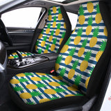 Blue Striped Pineapple Pattern Print Universal Fit Car Seat Covers 102422