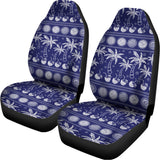 Blue Summer Coconut Pattern Print Universal Fit Car Seat Covers 102422