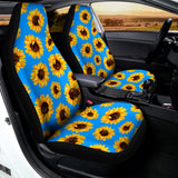 Blue Sunflower Pattern Print Universal Fit Car Seat Covers 102422