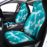 Blue Surfing Wave Pattern Print Universal Fit Car Seat Covers 102422