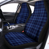 Blue Tartan Pattern Print Universal Fit Car Seat Covers 102422
