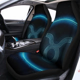 Blue Taurus Zodiac Sign Print Universal Fit Car Seat Covers 102422