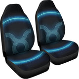 Blue Taurus Zodiac Sign Print Universal Fit Car Seat Covers 102422