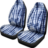 Blue Tie Dye Shibori Print Universal Fit Car Seat Covers 102422
