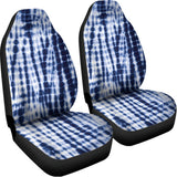 Blue Tie Dye Shibori Print Universal Fit Car Seat Covers 102422