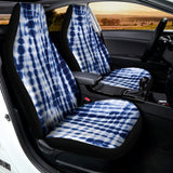 Blue Tie Dye Shibori Print Universal Fit Car Seat Covers 102422