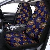 Blue Tiger Tattoo Pattern Print Universal Fit Car Seat Covers 102422