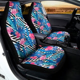 Blue Tropical And Pink Flamingo Print Universal Fit Car Seat Covers 102422