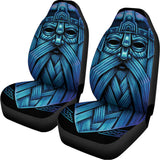 Blue Viking Norse God Odin Print Universal Fit Car Seat Covers 102422