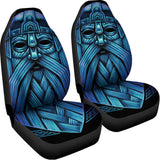 Blue Viking Norse God Odin Print Universal Fit Car Seat Covers 102422