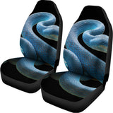 Blue Viper Snake Print Universal Fit Car Seat Covers 102422