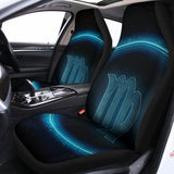 Blue Virgo Zodiac Sign Print Universal Fit Car Seat Covers 102422