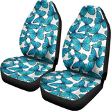 Blue Watercolor Butterfly Pattern Print Universal Fit Car Seat Covers 102422