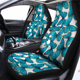 Blue Watercolor Butterfly Pattern Print Universal Fit Car Seat Covers 102422