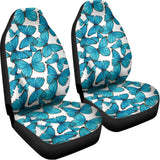 Blue Watercolor Butterfly Pattern Print Universal Fit Car Seat Covers 102422