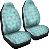 Blue White And Red Tattersall Print Universal Fit Car Seat Covers 102422