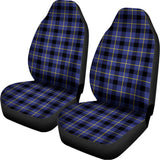 Blue Yellow And Black Plaid Print Universal Fit Car Seat Covers 102422