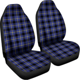 Blue Yellow And Black Plaid Print Universal Fit Car Seat Covers 102422