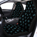 Blue Zodiac Symbols Pattern Print Universal Fit Car Seat Covers 102422