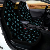 Blue Zodiac Symbols Pattern Print Universal Fit Car Seat Covers 102422