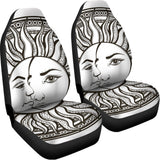 Bohemian Celestial Sun And Moon Print Universal Fit Car Seat Covers 102422