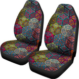 Bohemian Indian Box Pattern Print Universal Fit Car Seat Covers 102422