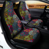 Bohemian Indian Box Pattern Print Universal Fit Car Seat Covers 102422