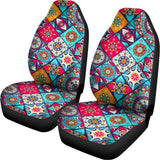 Bohemian Indian Mandala Patchwork Print Universal Fit Car Seat Covers 102422