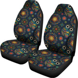 Bohemian Owl Pattern Print Universal Fit Car Seat Covers 102422