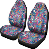 Boho Feather Pattern Print Universal Fit Car Seat Covers 102422