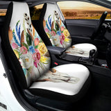 Boho Floral Deer Skull Print Universal Fit Car Seat Covers 102422