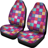 Boho Mandala Patchwork Pattern Print Universal Fit Car Seat Covers 102422