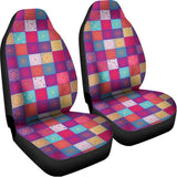 Boho Mandala Patchwork Pattern Print Universal Fit Car Seat Covers 102422